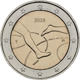 Монета Финляндия 2 евро 2025 Легкая атлетика