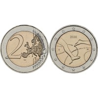 Монета Финляндия 2 евро 2025 Легкая атлетика