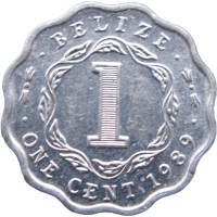 Монета Белиз 1 цент 1989