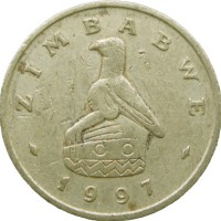 Монета Зимбабве 2 доллара 1997