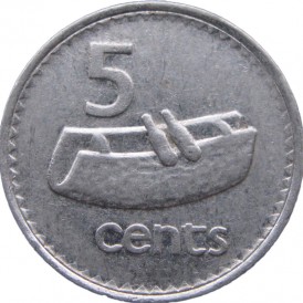 Монета Фиджи 5 центов 1990