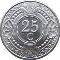 Монета Антильские острова 25 центов 2014