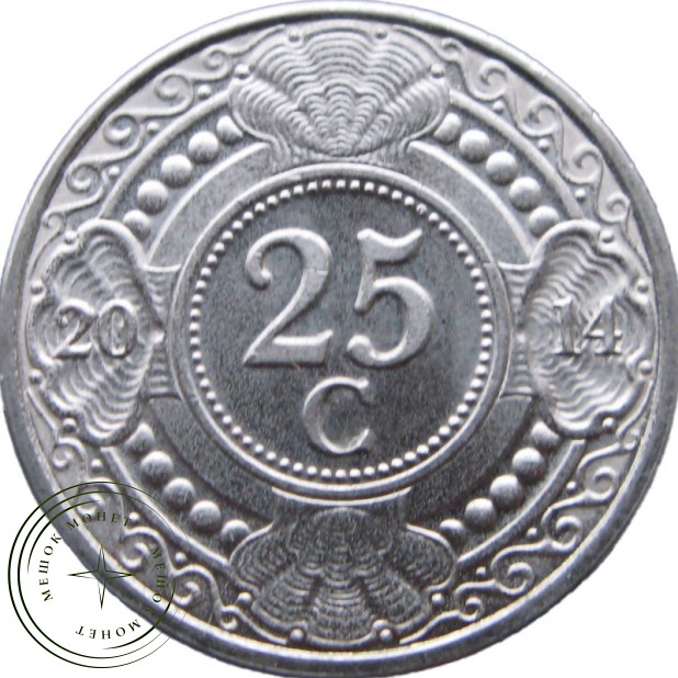 Антильские острова 25 центов 2014