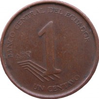 Монета Эквадор 1 сентаво 2000
