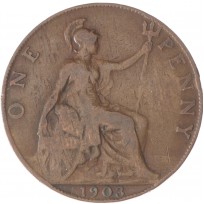 Монета Великобритания 1 пенни 1903