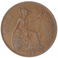 Монета Великобритания 1 пенни 1928