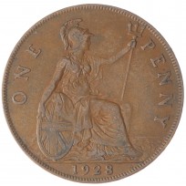 Монета Великобритания 1 пенни 1928