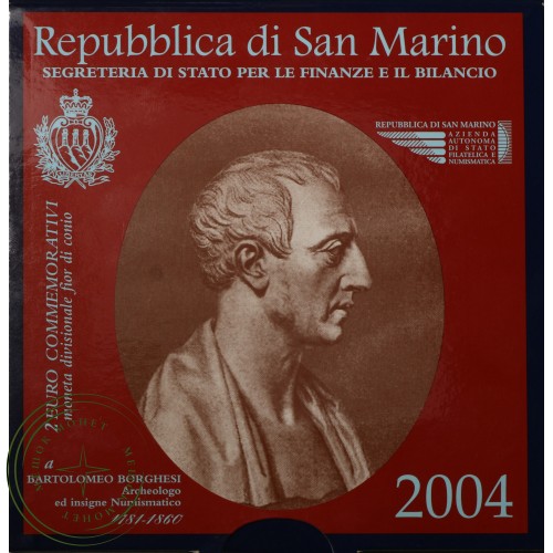 Сан-Марино 2 евро 2004 Бартоломео Боргези (буклет)