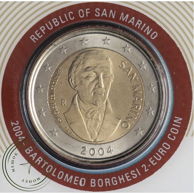 Сан-Марино 2 евро 2004 Бартоломео Боргези (буклет)