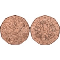 Австрия 5 евро 2022 Новогодняя монета