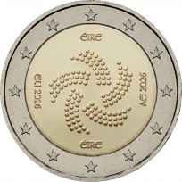 Монета Ирландия 2 евро 2026 Председательство в Совете ЕС
