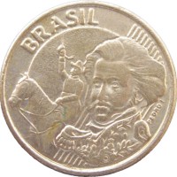 Монета Бразилия 10 сентаво 2009