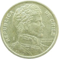 Монета Чили 10 песо 2010