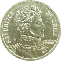 Монета Чили 10 песо 2014