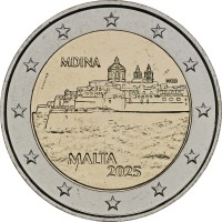 Монета Мальта 2 евро 2025 Мдина