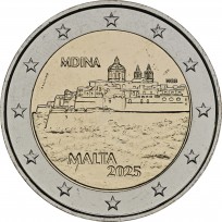 Монета Мальта 2 евро 2025 Мдина