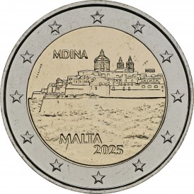 Монета Мальта 2 евро 2025 Мдина