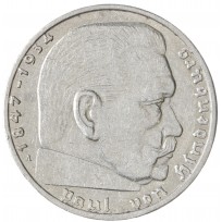 Монета Германия - Третий рейх 2 рейхсмарки 1938 Двор A