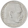 Германия - Третий рейх 2 рейхсмарки 1938 Двор A