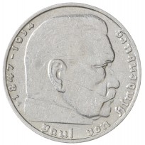 Монета Германия - Третий рейх 2 рейхсмарки 1937 Двор F
