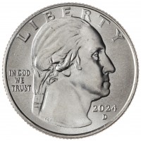 Монета США 25 центов 2024 Зиткала-Ша