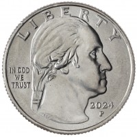 Монета США 25 центов 2024 Зиткала-Ша