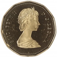 Монета Канада 1 доллар 1987 Гагара 