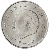Монета ГДР 20 марок 1972 Первый президент ГДР - Вильгельм Пик