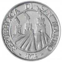 Монета Сан-Марино 10 лир 1974