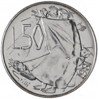 Монета Сан-Марино 50 лир 1981