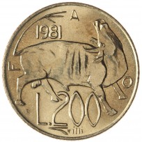 Монета Сан-Марино 200 лир 1981