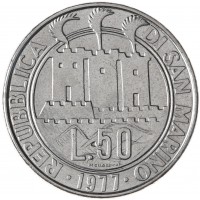 Монета Сан-Марино 50 лир 1977