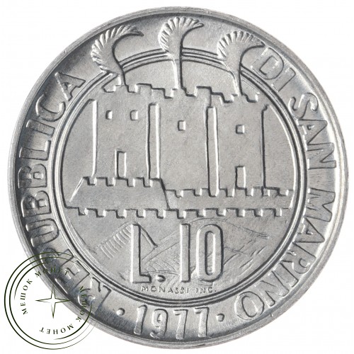Сан-Марино 10 лир 1977 — 937042389