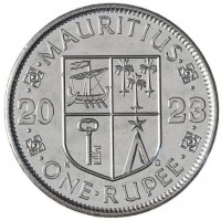Монета Маврикий 1 рупия 2023