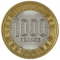 Монета Экваториальная Гвинея 1000 франков 2020