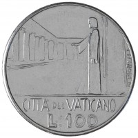 Монета Ватикан 100 лир 1978