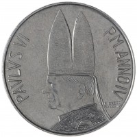 Монета Ватикан 50 лир 1966