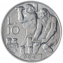 Монета Сан-Марино 10 лир 1994