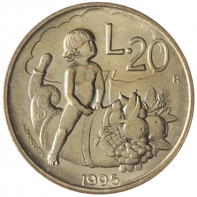 Сан-Марино 20 лир 1995