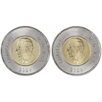 Канада набор 2 монеты 2 доллара 2024 100 лет ВВС Канады