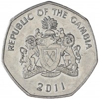 Монета Гамбия 1 даласи 2011