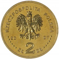 Монета Польша 2 злотых 2007 75 лет взлому шифровальной машины Энигма