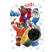 Монета Жетон ММД Гознак 2021 Год Быка в буклете