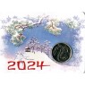 Жетон ММД Гознак 2024 Год Дракона в буклете