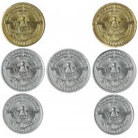 Нагорный Карабах набор 7 монет 2013 Животные