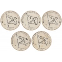 Монета Жетоны набор 5 штук СПМД Империал - Легенды Российского флота