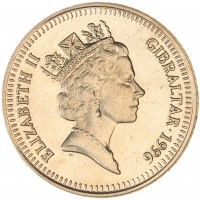 Гибралтар 5 фунтов 1996 70 лет со дня рождения Королевы Елизаветы II