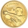 Австралия 5 долларов 2000 Олимпийские игры в Сиднее - Настольный теннис