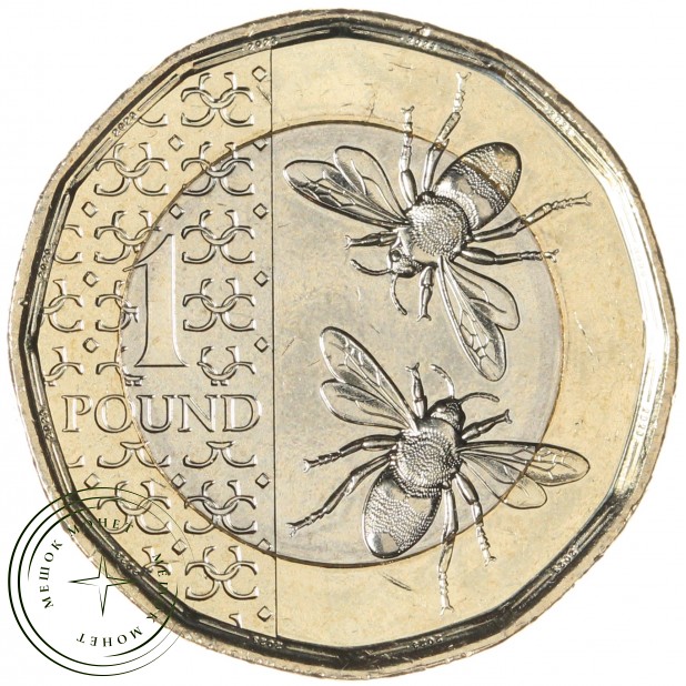 Великобритания 1 фунт 2023