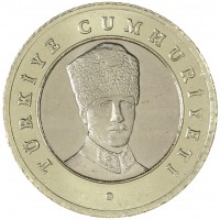 Монета Турция 5 лир 2024